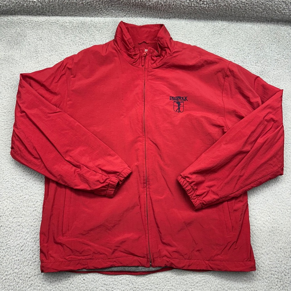 WEATHERPROOF WPL 111590 Mens Large Red Nylon Shell Prestwick Country Club Jacket